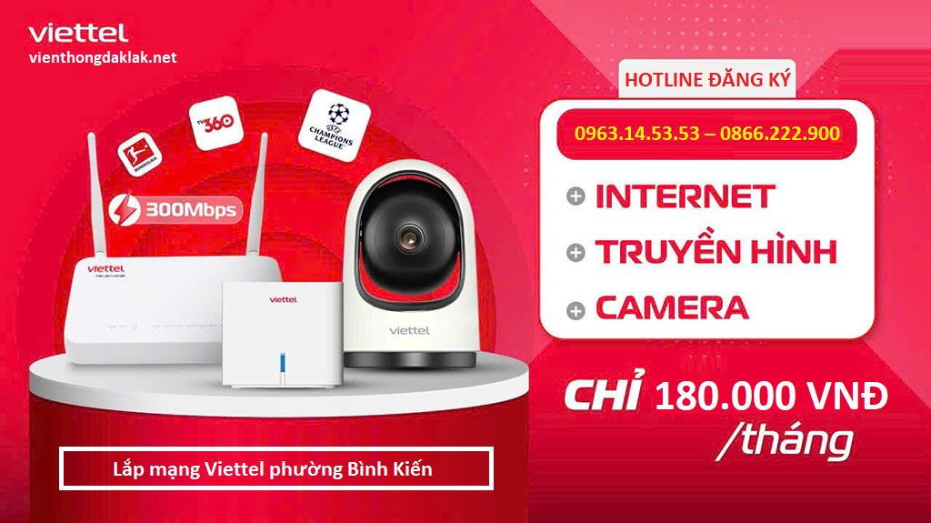 Lắp mạng Viettel phường Bình Kiến